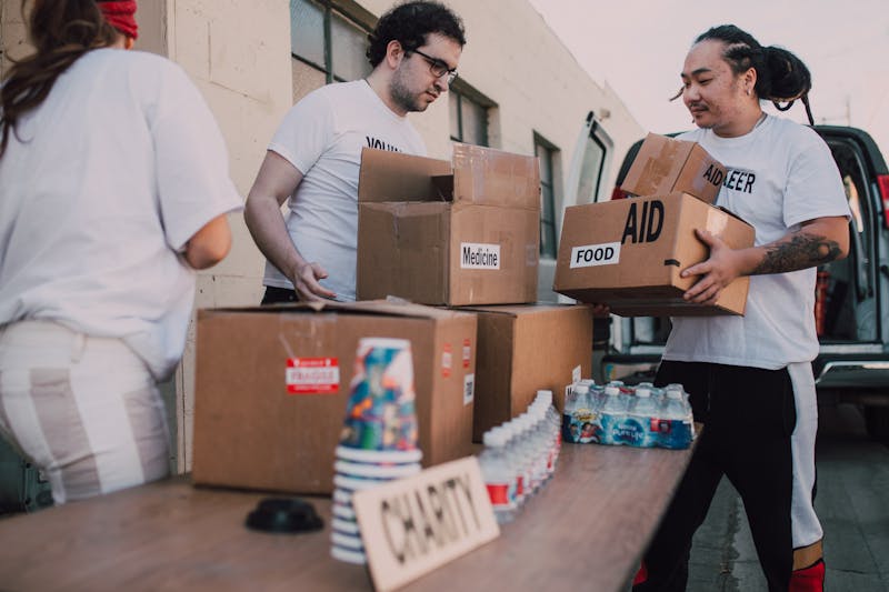 Volunteers conducting street outreach